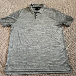 Oakley Men’s Hydrolix Gray Short Sleeve Polo Shirt-medium